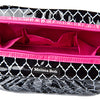 Pretty Pleats Cosmetic Case - Trellis/Hot Pink
