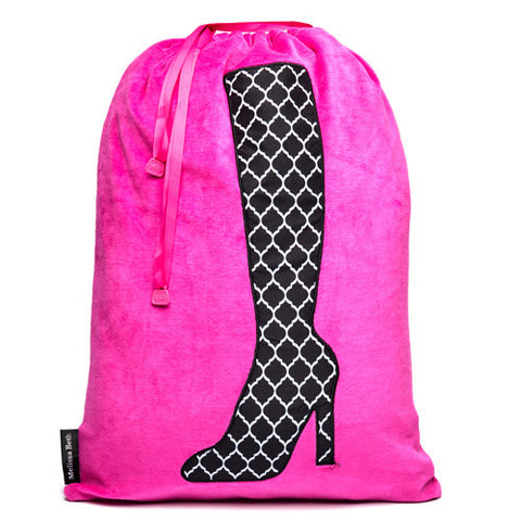 Bootylicious Boot Bag - Hot Pink/Trellis